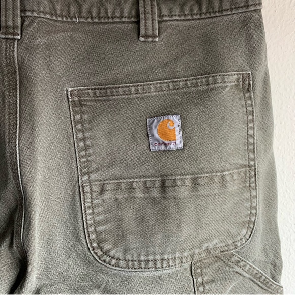 Carhartt Mens Relaxed Fit Utility Work Canvas Pants in Desert - Picture 8 of 12